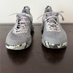 Gray Athletic Sneakers  Nike with Patterned Sole